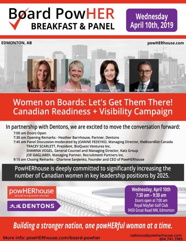 Board PowHER! | Edmonton - April 10, 2019 | leadership